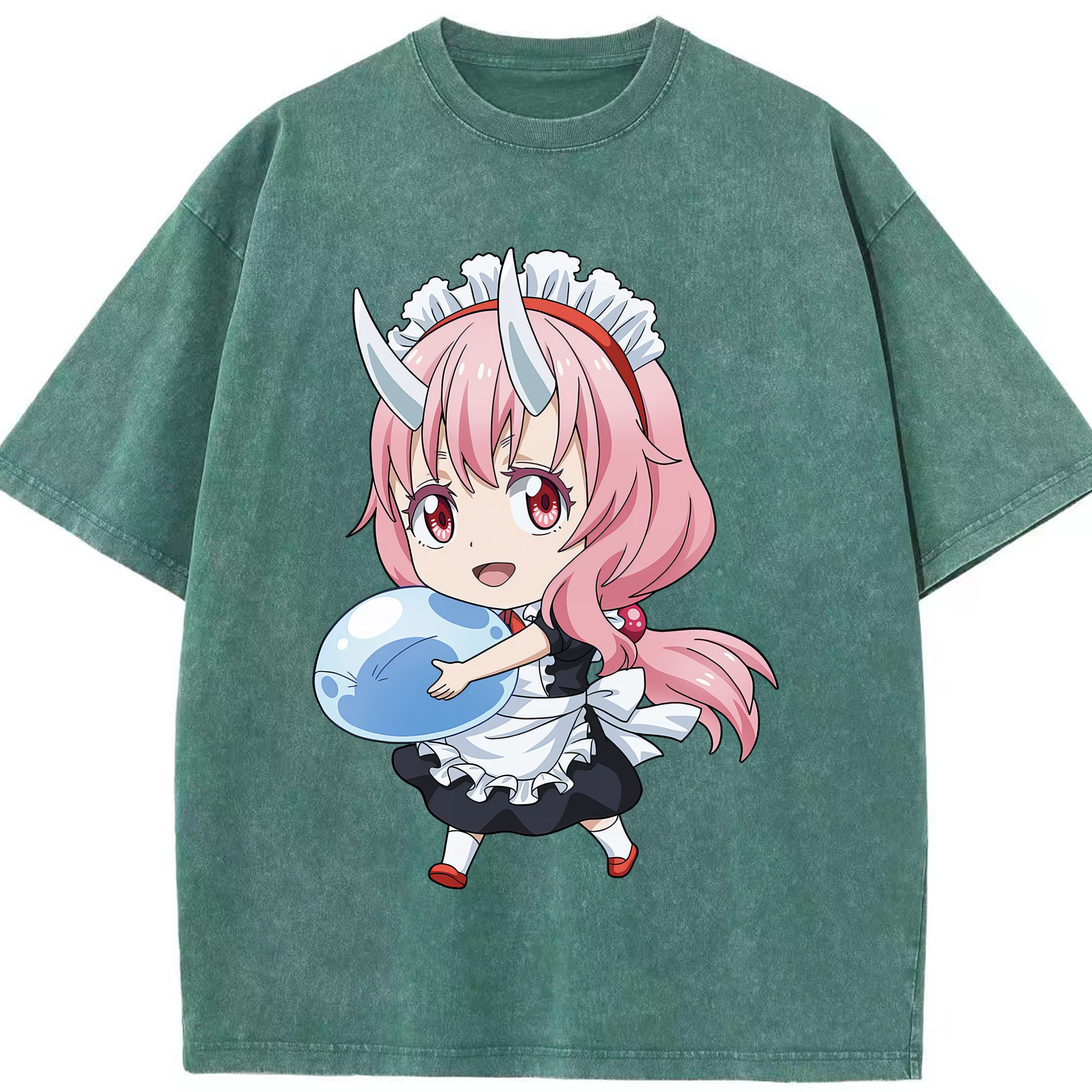 （画像用） 転スラ Regarding Reincarnated to Slime 綿100% ヴィンテージ風 半袖Tシャツ（フロントプリント）